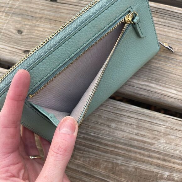 Fossil wallet mint green leather - Picture 4 of 7
